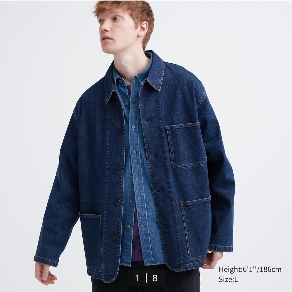 Medium Blue Denim Utility Jacket